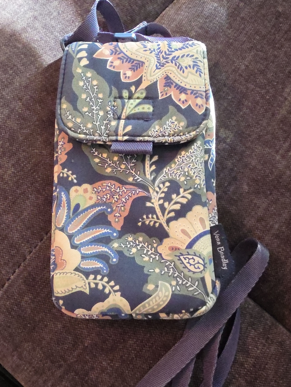 Vera Bradley Blue Floral Crossbody Phone Bag